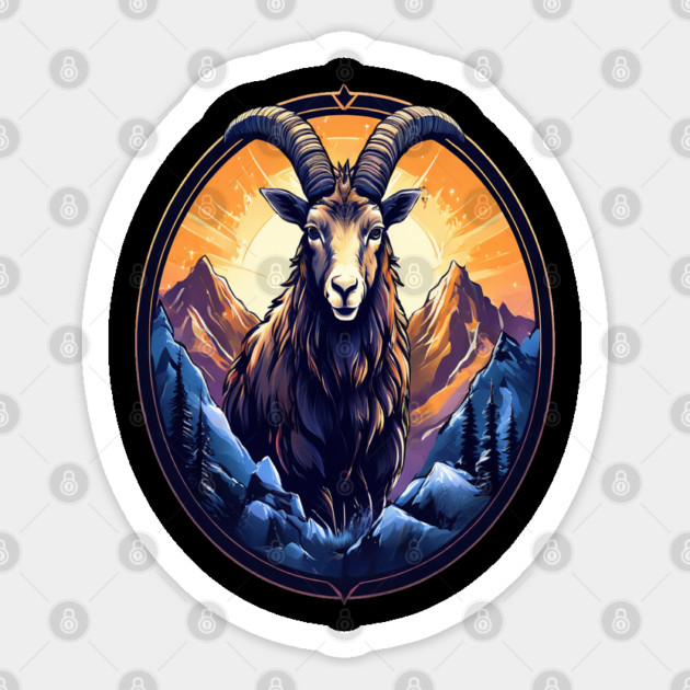 Mountain Goat Logo Style Sticker by BirdsnStuff