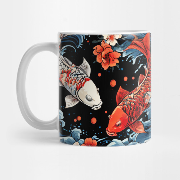 Floral Japenese Koi Fish by BirdsnStuff