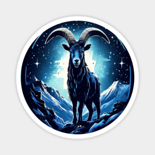 Mountain Goat Logo Style Magnet