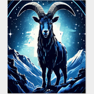 Mountain Goat Logo Style Posters and Art