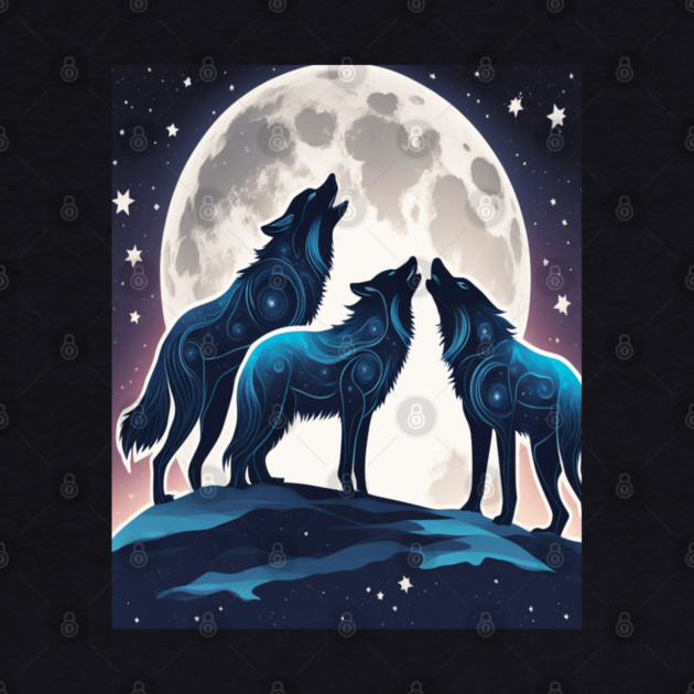 Celestrial Pack of Wolves by BirdsnStuff