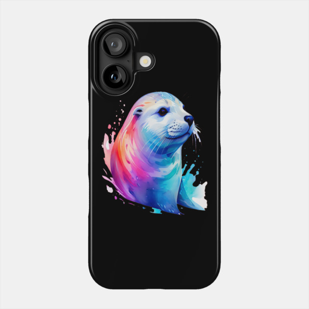Cute Sea Seal in watercolor Phone Case by BirdsnStuff