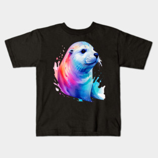 Cute Sea Seal in watercolor Kids T-Shirt