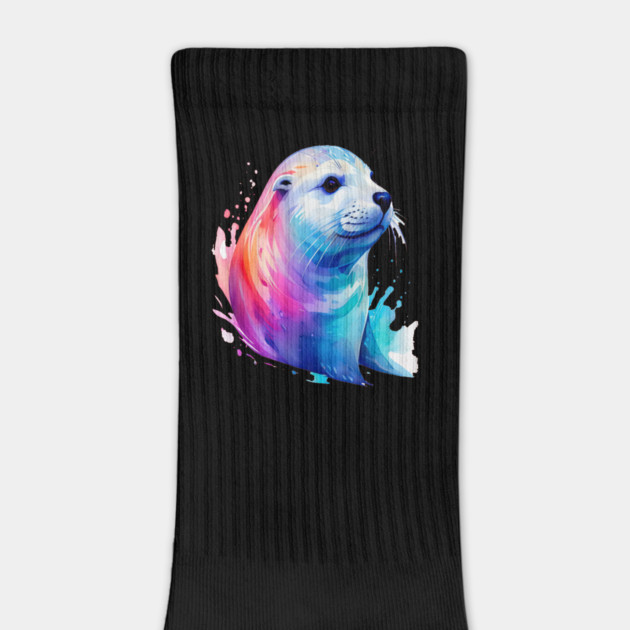 Cute Sea Seal in watercolor by BirdsnStuff