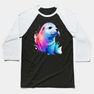 Cute Sea Seal in watercolor Baseball T-Shirt