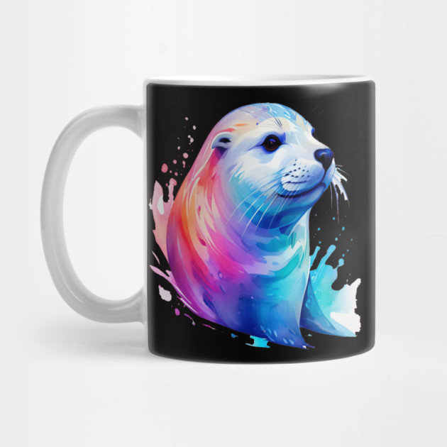 Cute Sea Seal in watercolor by BirdsnStuff