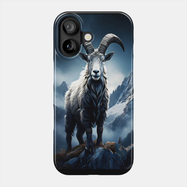 Mountain Goat Watercolor Phone Case by BirdsnStuff