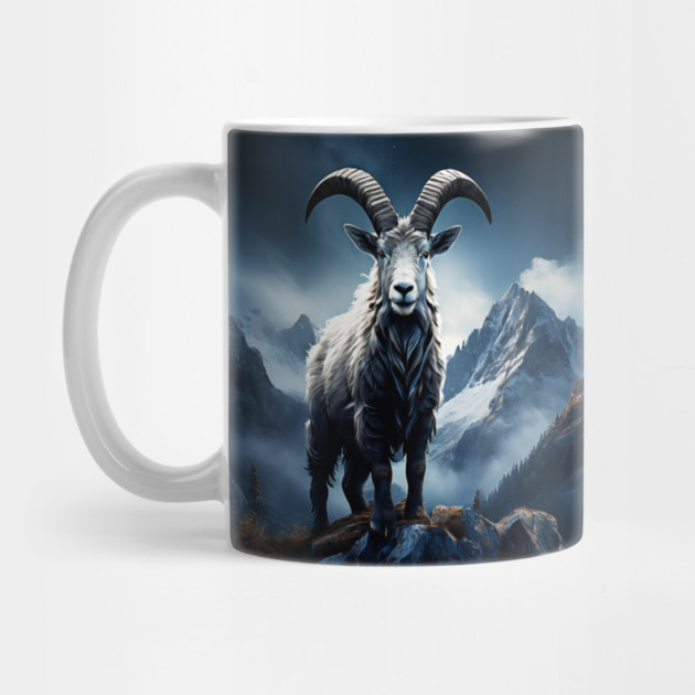 Mountain Goat Watercolor by BirdsnStuff