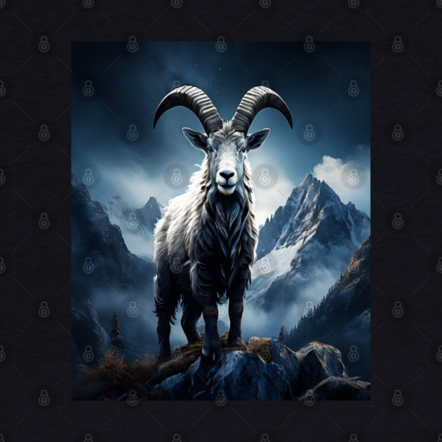 Mountain Goat Watercolor by BirdsnStuff