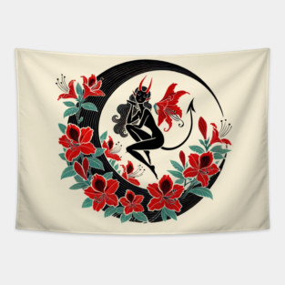 Devil Girl Tapestry