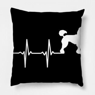 Poodle Heartbeat Gift For Poodle Lovers Pillow