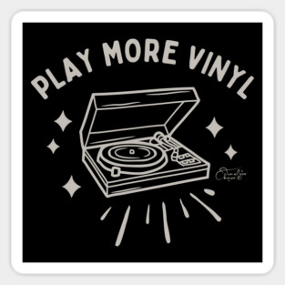 Play More Vinyl Magnet