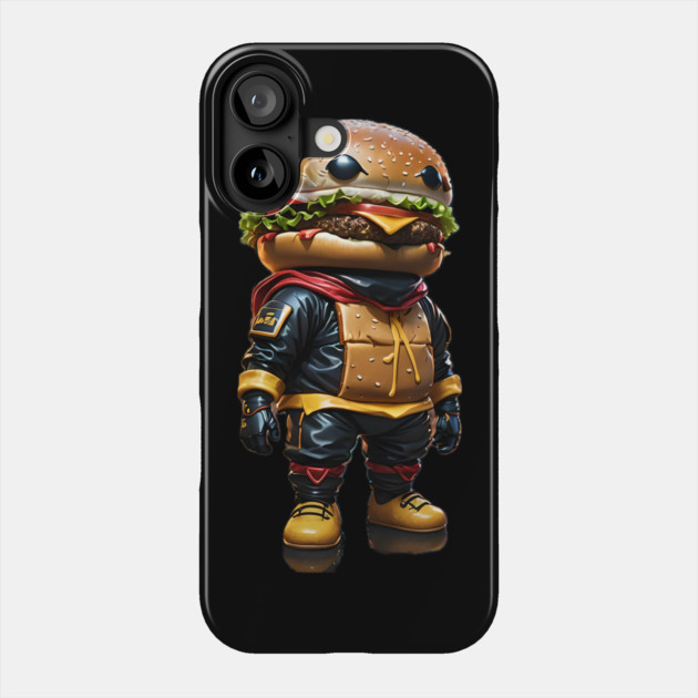 Ninja Cheeseburger Phone Case by Lou Johnson