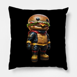 Ninja Cheeseburger Pillow