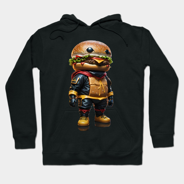 Ninja Cheeseburger Hoodie by Lou Johnson