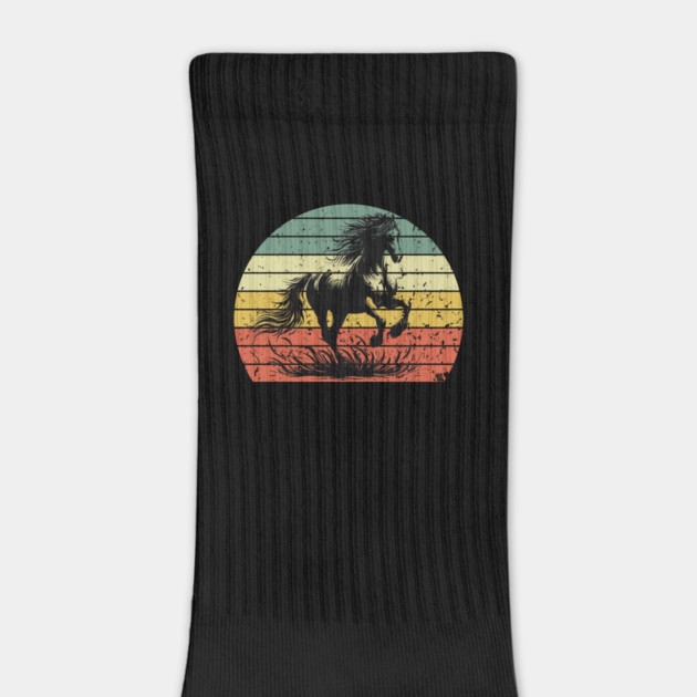 Horse Silhouette Retro Sunset by JessArty