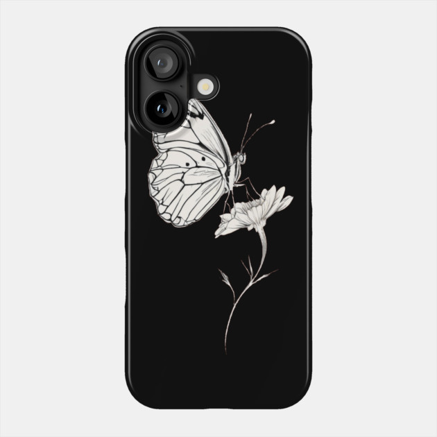Classic Butterfly on a Flower Phone Case by BirdsnStuff