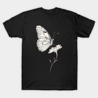 Classic Butterfly on a Flower T-Shirt