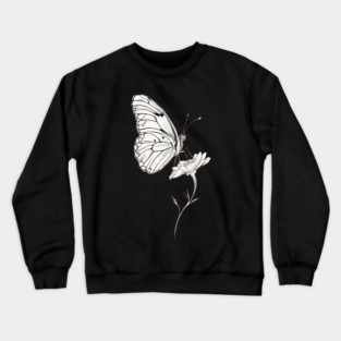 Classic Butterfly on a Flower Crewneck Sweatshirt