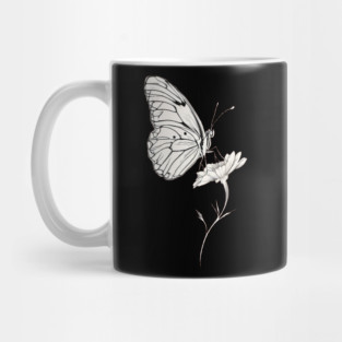 Classic Butterfly on a Flower Mug