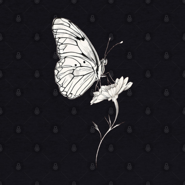 Classic Butterfly on a Flower by BirdsnStuff