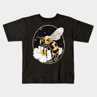 Bumble Bee on a Flower in a Bubble Kids T-Shirt