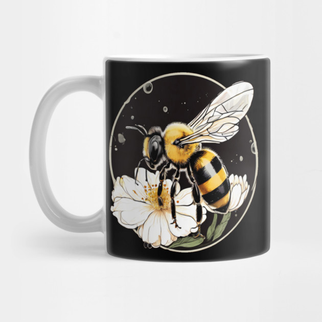 Bumble Bee on a Flower in a Bubble by BirdsnStuff