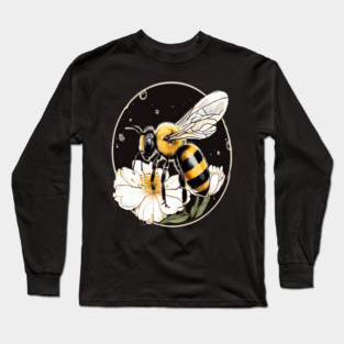 Bumble Bee on a Flower in a Bubble Long Sleeve T-Shirt
