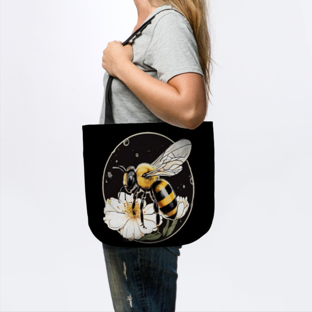 Bumble Bee on a Flower in a Bubble by BirdsnStuff