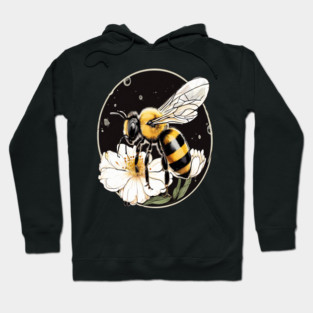 Bumble Bee on a Flower in a Bubble Hoodie