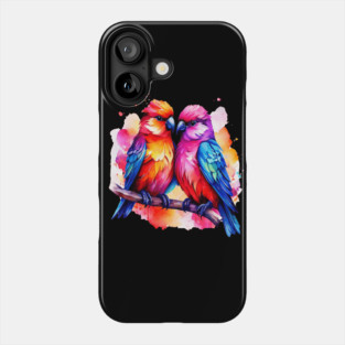 Cute Colorful Love Birds Phone Case