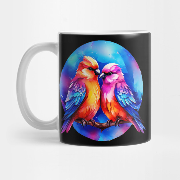 Cute Colorful Love Birds by BirdsnStuff