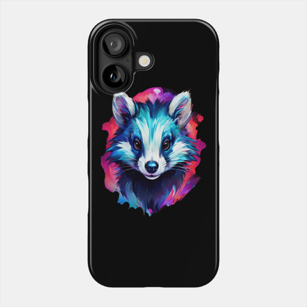 Hot Pink Cute Skunk Phone Case by BirdsnStuff