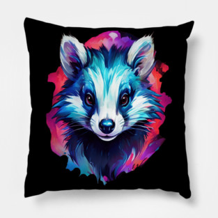 Hot Pink Cute Skunk Pillow