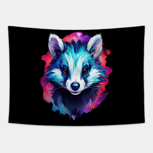 Hot Pink Cute Skunk Tapestry