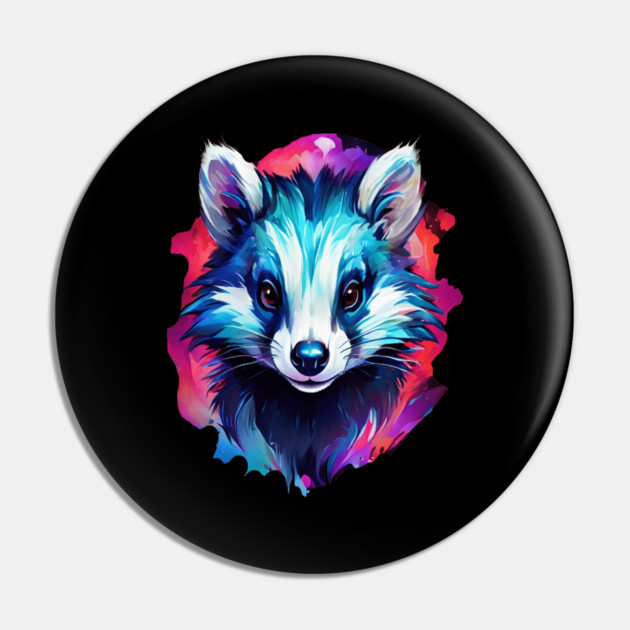 Hot Pink Cute Skunk Pin by BirdsnStuff