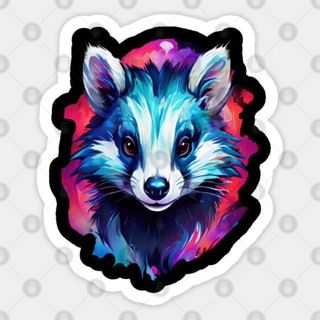 Hot Pink Cute Skunk Sticker by BirdsnStuff