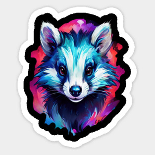 Hot Pink Cute Skunk Magnet