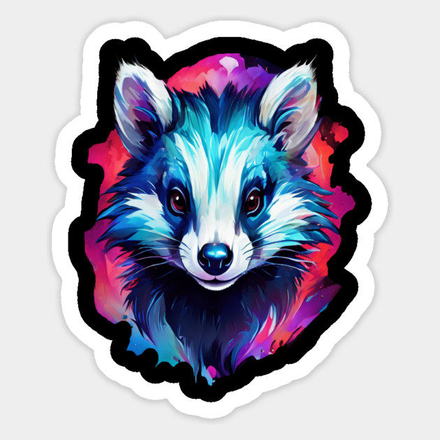 Hot Pink Cute Skunk Magnet by BirdsnStuff