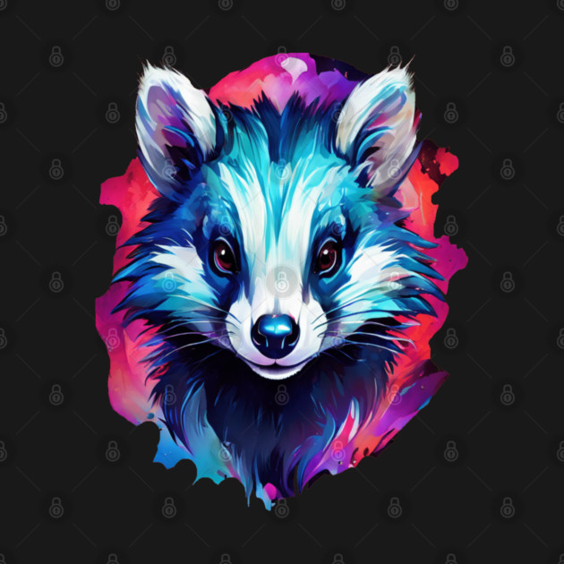 Hot Pink Cute Skunk by BirdsnStuff