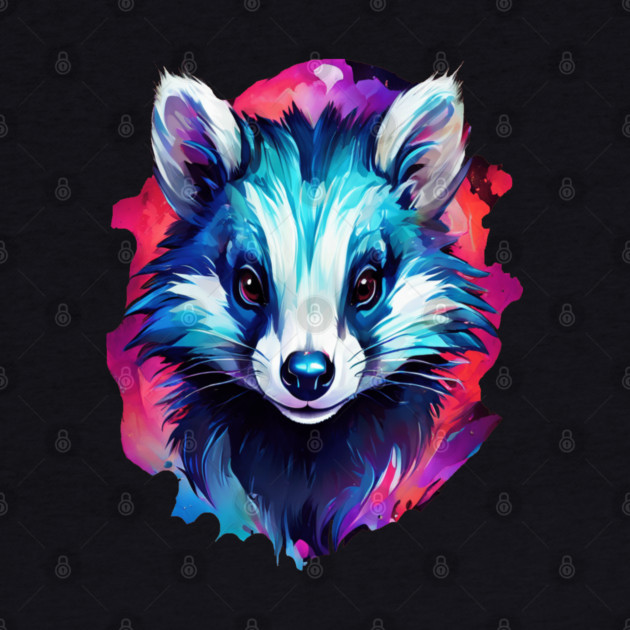 Hot Pink Cute Skunk by BirdsnStuff