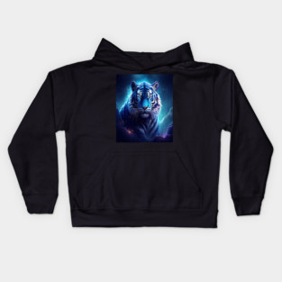 Blue Fantasy Tiger Kids Hoodie