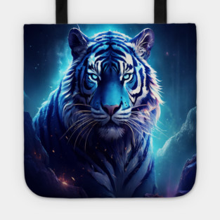 Blue Fantasy Tiger Tote