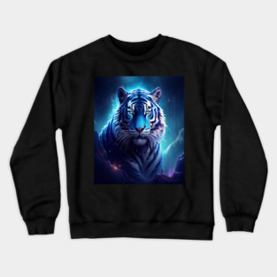 Blue Fantasy Tiger Crewneck Sweatshirt