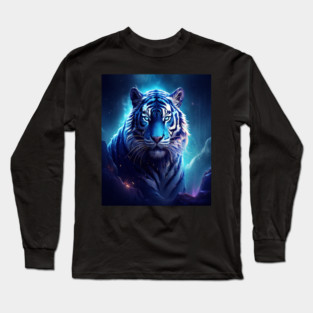 Blue Fantasy Tiger Long Sleeve T-Shirt