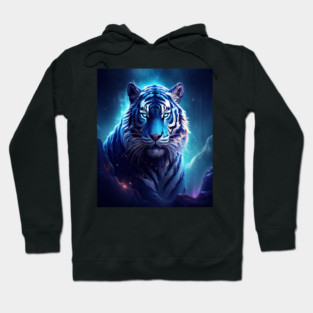 Blue Fantasy Tiger Hoodie