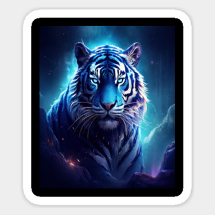 Blue Fantasy Tiger Magnet