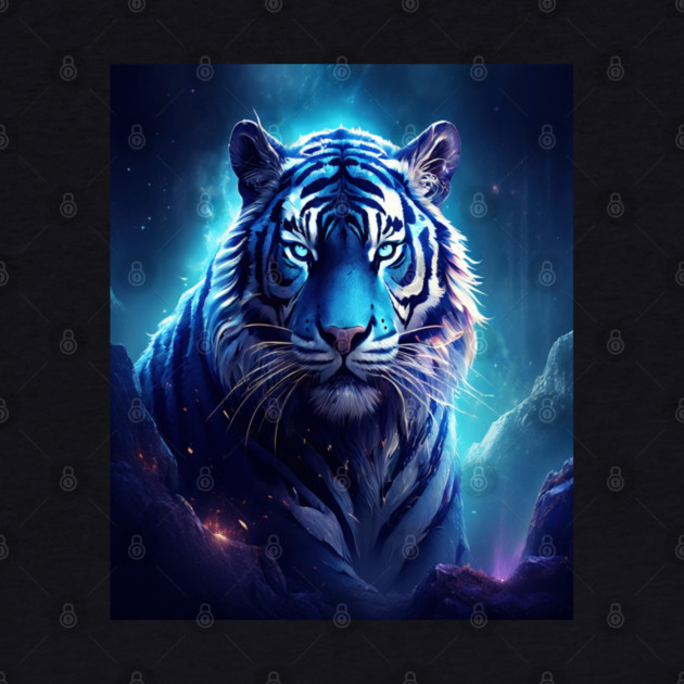 Blue Fantasy Tiger by BirdsnStuff