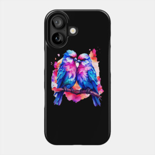 Cute Colorful Love Birds Phone Case