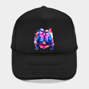 Cute Colorful Love Birds Hat